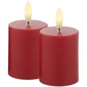 Sirius Home Set de bougies LED Sille Mini 2 pièces, rouge (2x)