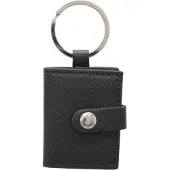 Deknudt Unisexe, Porte-clés, Porte-clés 3,5x4,5 imitation cuir S59NS3, Noir
