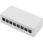 Digitus Desktop Modular Blank Patch Panel, shielded, 8-port, Serveur : accessoires, Gris