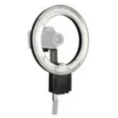 Mantona Lampe circulaire + support de caméra (Éclairage annulaire), Lumière continue, Noir, Blanc