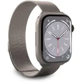 Puro Milanese Armband Apple Watch 42/44/45/49mm titan (Acier inoxydable), Sangles de montre, Gris