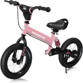 Deuba Vélo Draisienne Pour Enfants Rose Rennmeister Sans Pédale Suspension Max 50kg Freins Tambour Rembourrage Anti-Choc Selle Cyclisme