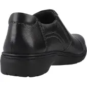 Clarks pour femme. 26175051 Chaussures en cuir Carleigh Ray noir (37), Plat, Fermeture éclair, Casuel, Classique