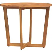 vidaXL Table de jardin ronde Ø90x75 cm Bois massif Acacia