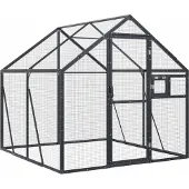 vidaXL Volière Anthracite 1,79x2x1,85 m Aluminium