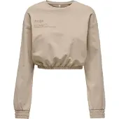 ONLY Zenia Unb Elastic Sweatshirt Beige S Femme