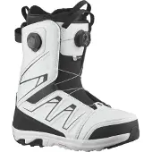 Salomon Snowboard - Boots de snowboard - Launch Boa Sj Boa Black/White pour Homme - Taille 43,5 - Blanc