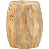 vidaXL Tabouret tambour Bois de manguier solide