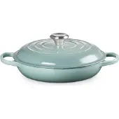 Le Creuset Shallow pan Evo 26cm Sea Salt, Poêle + casserole, Gris, Turquoise