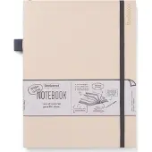 Ifø Bookaroo Carnet de notes Journal grand - Crème (À rayures, Couverture souple)