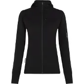 Icebreaker Merino Blend 300 Realfleece Descender Full Zip Sweatshirt Noir L Femme