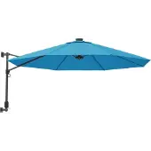 vidaXL Parasol mural bleu mer 290 cm