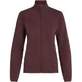 Icebreaker Merino 400 Realfleece Descender Full Zip Sweatshirt Violet XS Femme