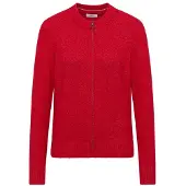 Cecil Femme Cardigan Cosy Avec Fermeture Éclair In Rouge, Gr: Xxl