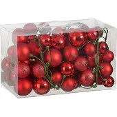 Mica Decorations Kugelgirlande rot 180cm (80x)