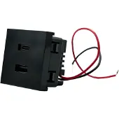 Shelly Module Chargeur USB AC 20W Support Mural Noir