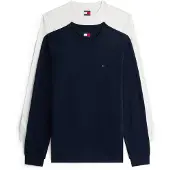 Tommy Hilfiger Dm0dm22148 Long Sleeve T-shirt 2 Units Blanc,Bleu L Homme
