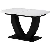 Vicco Table de salle à manger Fenaro Blanc/Noir 120-160 x 80 cm extensible, Model 58037
