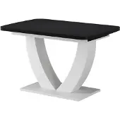 Vicco Table de salle à manger Fenaro Noir/Blanc 120-160 x 80 cm extensible, Model 58035