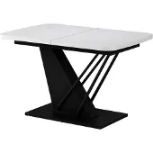 Vicco Table de salle à manger Fenaro Blanc/Noir 120-160 x 80 cm extensible, Model 58022
