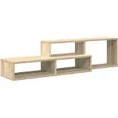 vidaXL Support TV mural 120x25x28,5cm bois composite