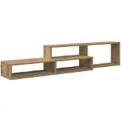 vidaXL Support TV mural 150x25x28,5cm bois composite