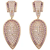 Gaya Boucles d'oreilles or / violet