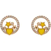 NAEMI Boucles d'oreilles jaune / or rose