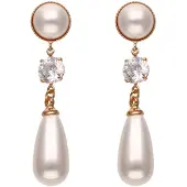 Gaya Boucles d'oreilles or / blanc