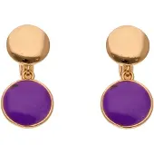 Faina Boucles d'oreilles or / violet