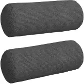 vidaXL Coussins D'accent 2 Pcs Gris Foncé Ø 15 X 40 Cm