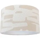 QAZQA Abat-jour en tissu blanc avec rayures beiges 35/35/20