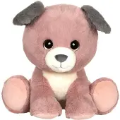 GIPSY TOYS Peluche "Yeux de chiot" – – Chien rose et gris – 22 cm