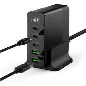 Ansmann DC5140PD Chargeur de bureau 140W avec écran