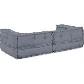 vidaXL Ensemble de canapés modulaires , 3 pièces, gris, 140 x 70 x 36 cm, tissu