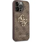 GUESS Coque 4G Metal Logo Backcover pour Apple iPhone 14 Pro - Marron