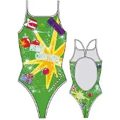 Turbo Christmas Explotion Swimsuit Vert M Femme
