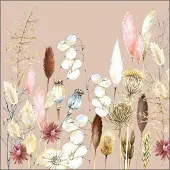 Ambiente 20 SERVIETTES PAPIER POT-POURRI FLEURS 33CM ROSE