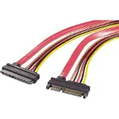Renkforce Câble d'extension pour disques durs, alimentation [1x SATA combi mâle 7+15pins - 1x SATA combi femelle 7+15pins] 0.20 m