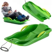 Kadax Luge en plastique , Snowbob 85x40x18cm, Luge de neige avec freins