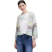Cartoon Cardigan beige / bleu pastel / menthe / noir