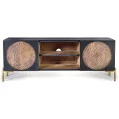 GINER Y COLOMER Meuble TV « Paris » en bois de manguier, 56 cm x 145 cm x 40 cm,