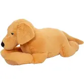 Astrup Peluche lestée - - Chien en peluche - 2,2 kg - Jaune - 56 x 16 x 21 cm