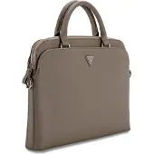 GUESS PU Grained Triangle Logo Computer Bag 15/16 - brown (16"), Sac pour notebook, Beige, Marron