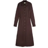 Scotch & Soda Tied Ruffles Long Sleeve Midi Dress Violet 36 Femme