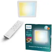 Philips Valen 17w 2050 Lumens 2200-6500k 395 X 37 X 395 Mm Surface Led Downlight Clair