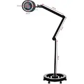 Activeshop Lampe loupe 6025 60 Led Smd 5D Noir avec Trépied