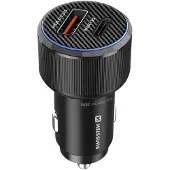 Swissten Chargeur de voiture compact 1 X Usb-c Pd + 1 X Usb-a Qc 38w