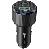 Swissten Chargeur de voiture compact 1 X Usb-c Pd + 1 X Usb-a Qc 63w