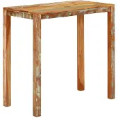 vidaXL Table de bar 112x55x108 cm Bois massif de récupération
